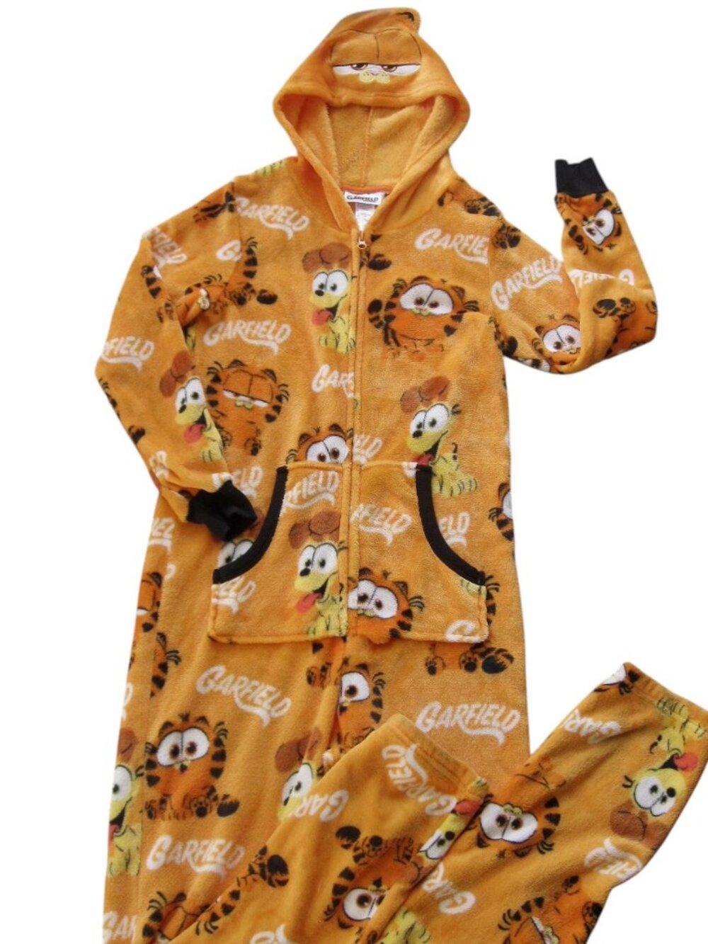 Garfield Cat Costume Adult Size XS Orange Body Suit w Odie HALLOWEEN Cosplay